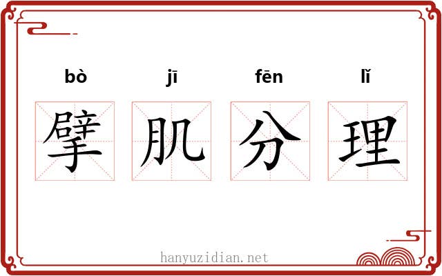 擘肌分理