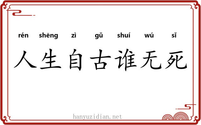 人生自古谁无死