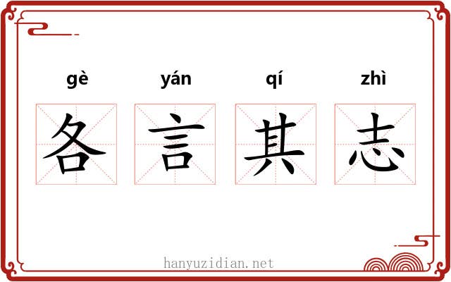 各言其志