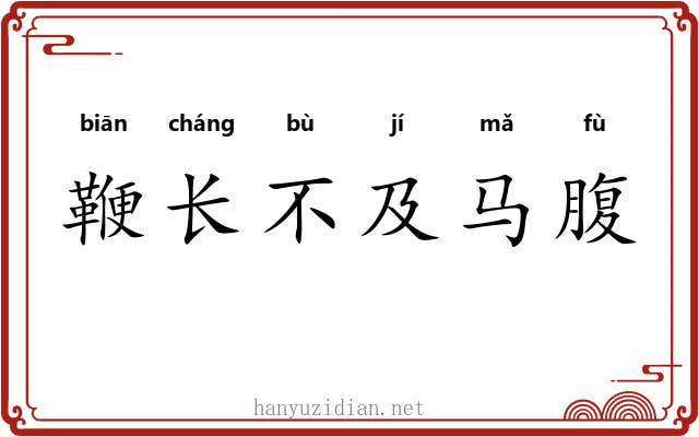 鞭长不及马腹