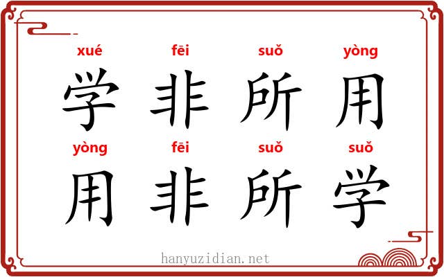 学非所用，用非所学