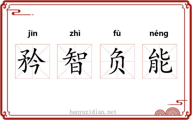 矜智负能