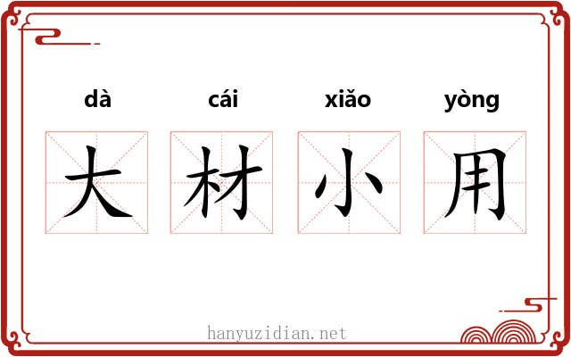 大材小用