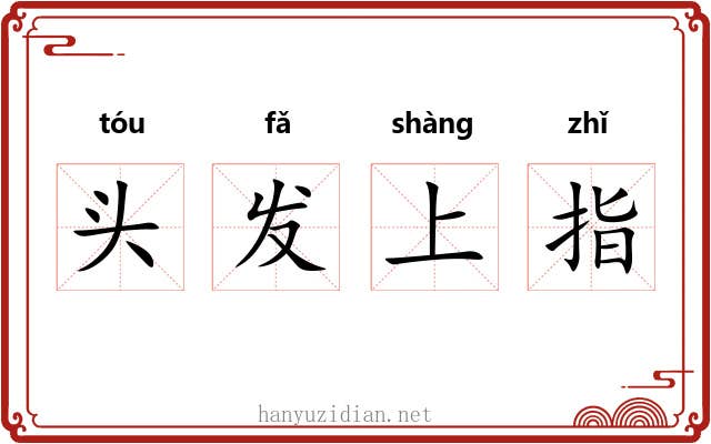 头发上指