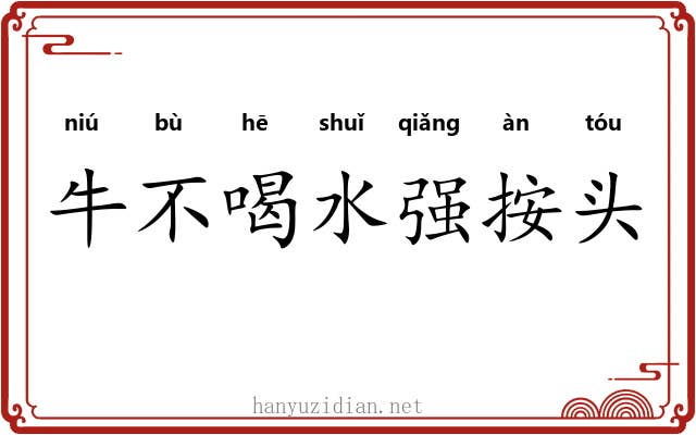 牛不喝水强按头