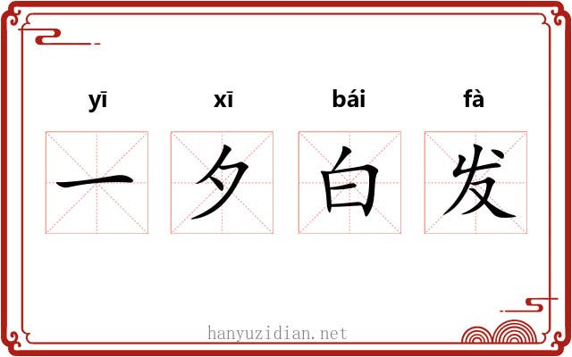 一夕白发