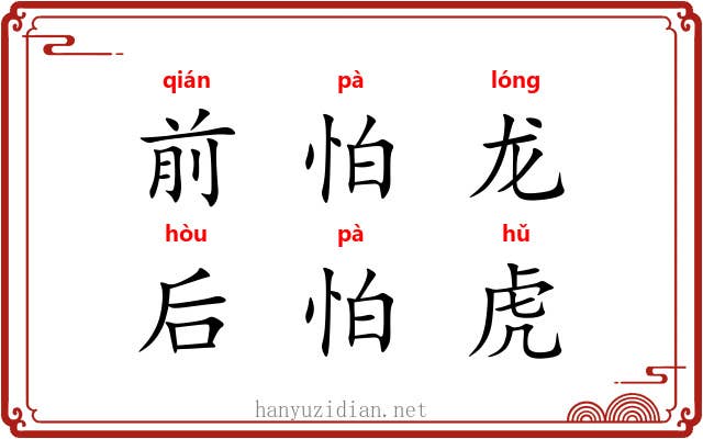 前怕龙，后怕虎