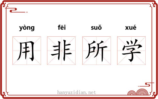 用非所学