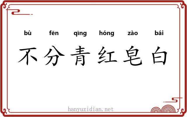 不分青红皂白