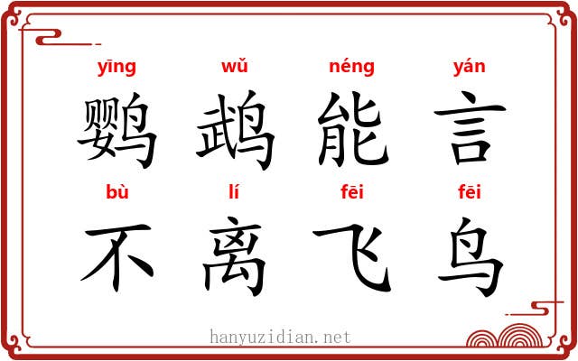 鹦鹉能言，不离飞鸟