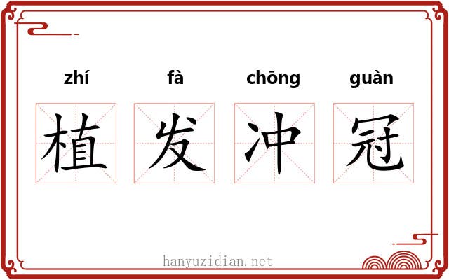 植发冲冠
