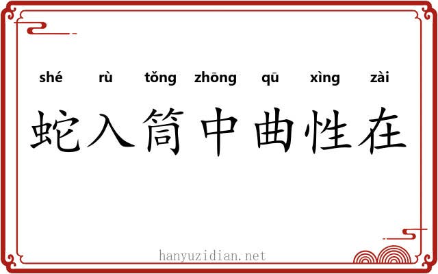 蛇入筒中曲性在