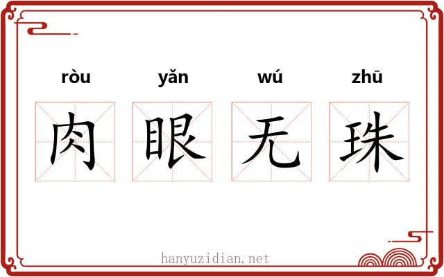 肉眼无珠