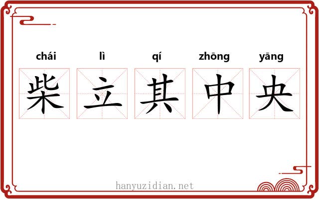 柴立其中央 柴立其中央