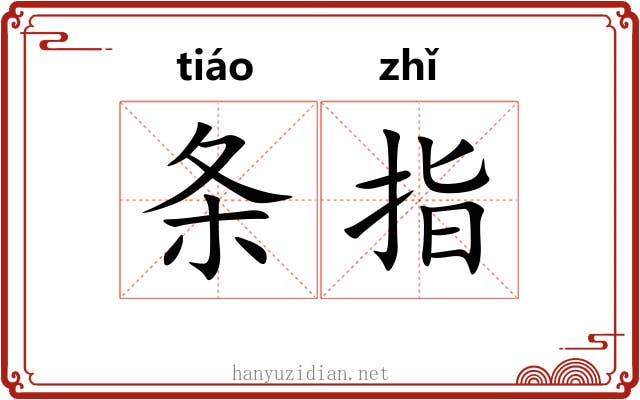 条指 条指