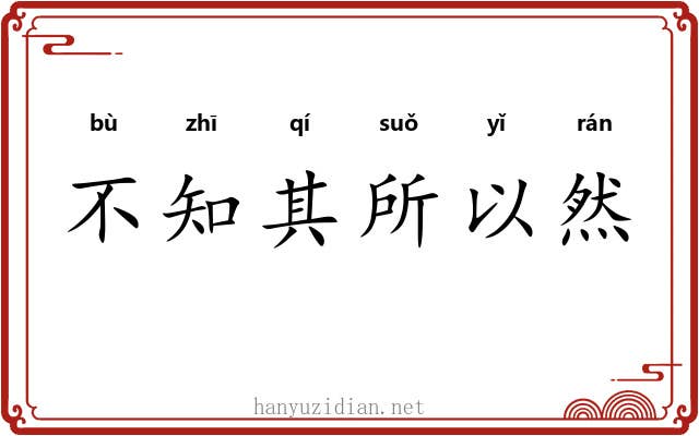 不知其所以然
