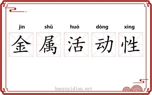 金属活动性 金属活动性