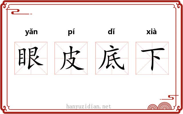 眼皮底下 眼皮底下