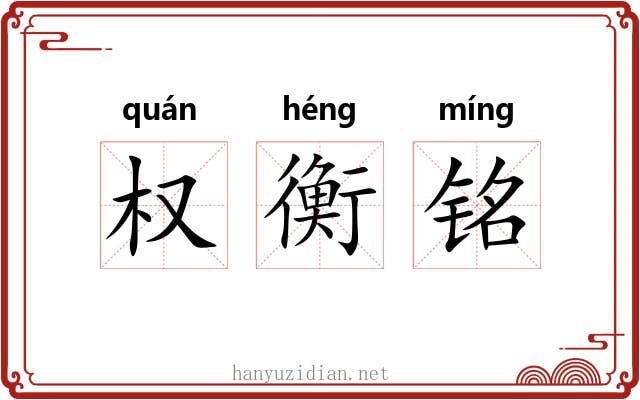 权衡铭 权衡铭