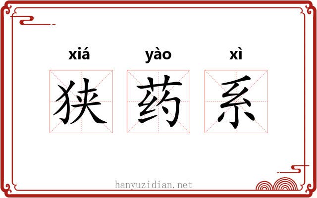 狭药系