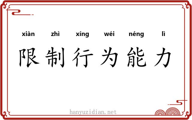 限制行为能力 限制行为能力