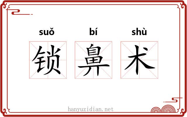 锁鼻术 锁鼻术