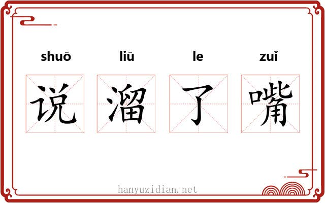 说溜了嘴 说溜了嘴