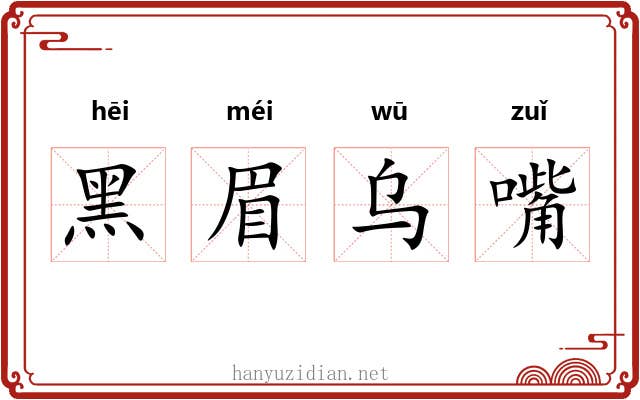 黑眉乌嘴 黑眉乌嘴