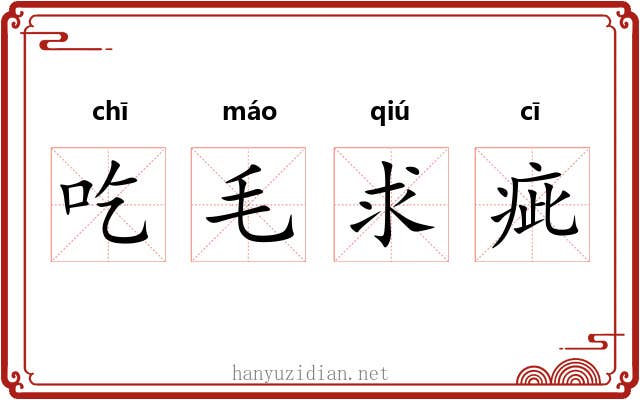 吃毛求疵 吃毛求疵