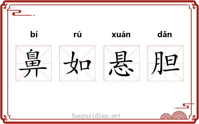 鼻如悬胆