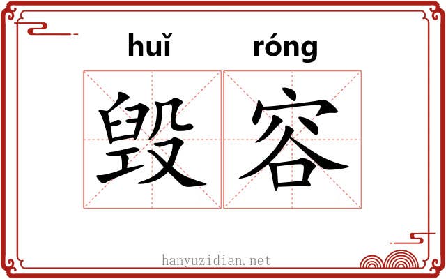 毁容