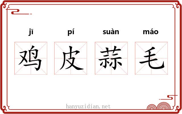 鸡皮蒜毛