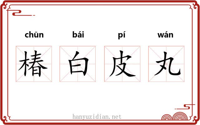 椿白皮丸