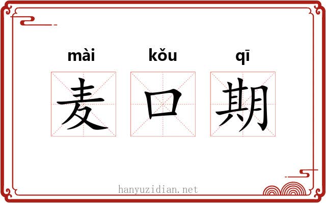 麦口期 麦口期