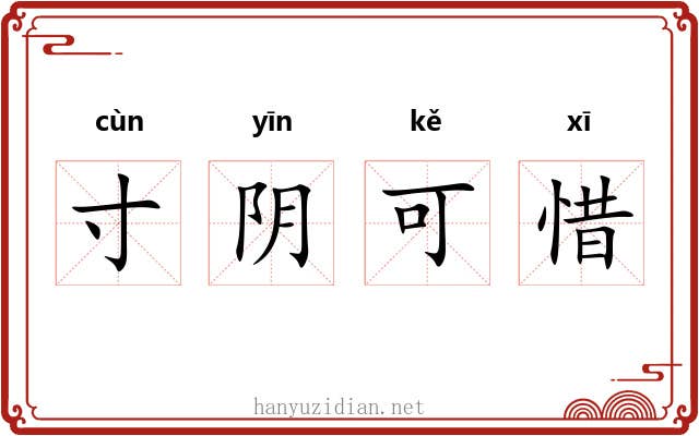 寸阴可惜