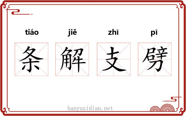 条解支劈 条解支劈