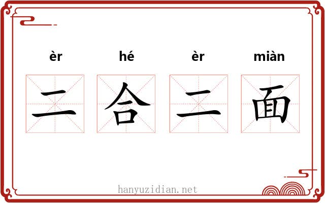 二合二面
