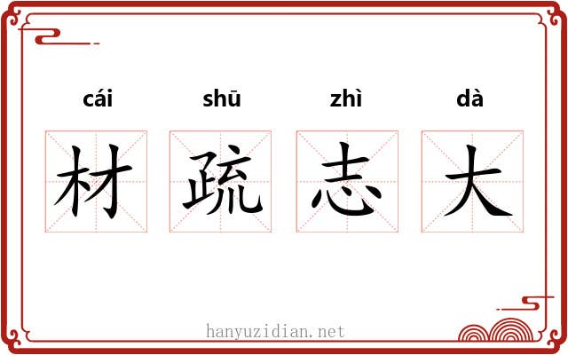 材疏志大