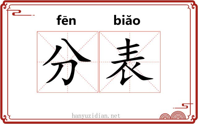 分表