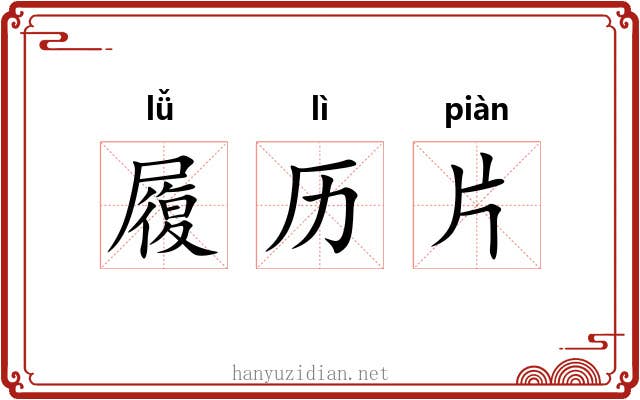 履历片