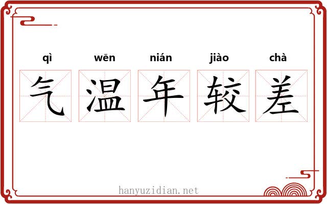 气温年较差 气温年较差