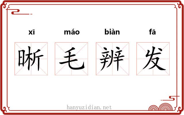 晰毛辨发 晰毛辨发
