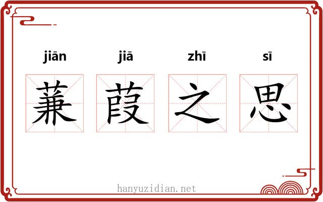 蒹葭之思 蒹葭之思