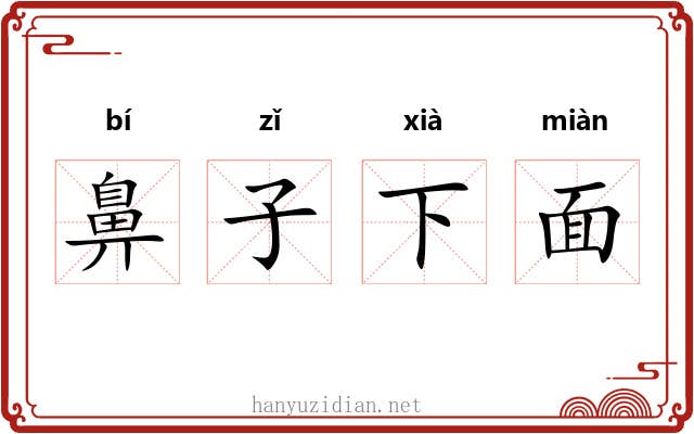 鼻子下面