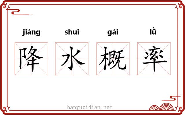 降水概率 降水概率