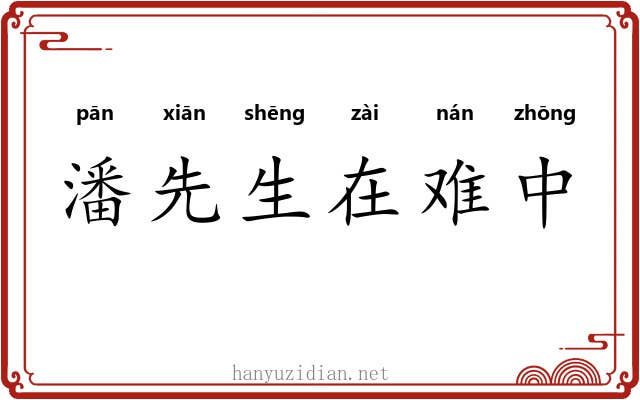 潘先生在难中