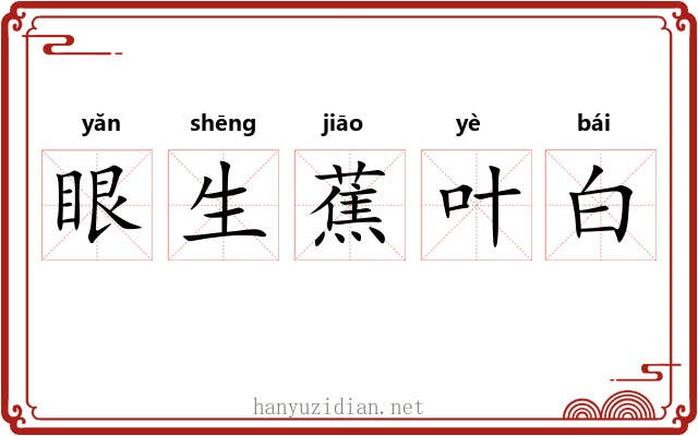 眼生蕉叶白