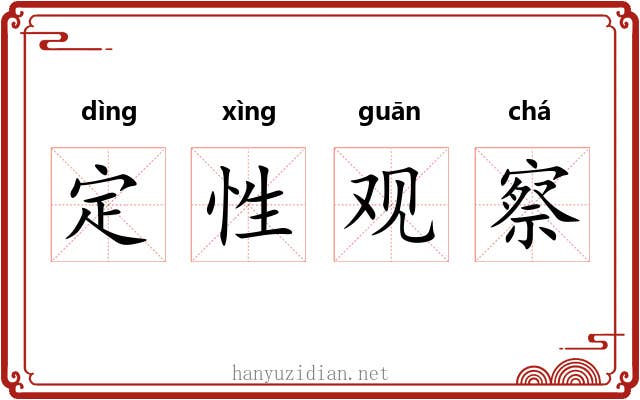 定性观察 定性观察
