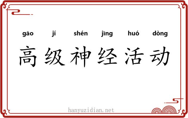 高级神经活动 高级神经活动
