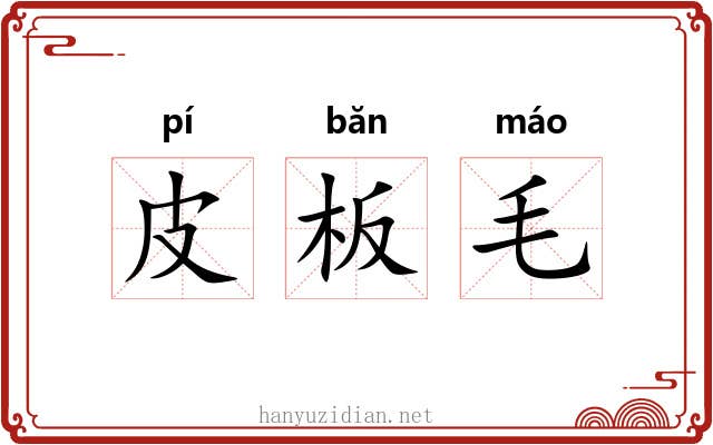 皮板毛